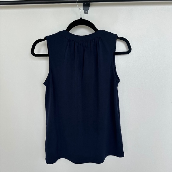 H&M V-Neck Navy Blouse (XS) - Picture 2 of 2